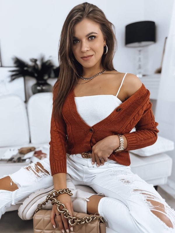 DStreet Sweter damski MELANIA ceglasty Dstreet