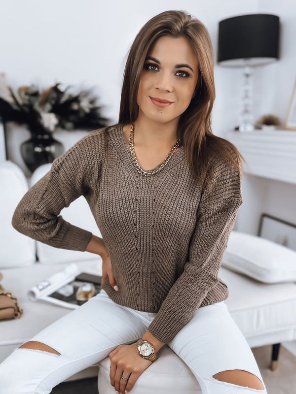DStreet Sweter damski MIGOTKA beżowy Dstreet