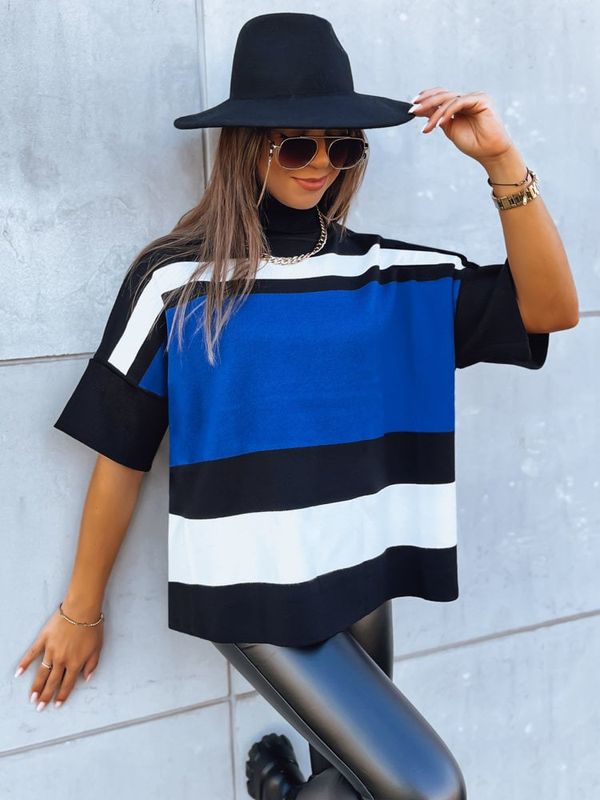 DStreet Sweter damski oversize ZEPHYR niebieski Dstreet