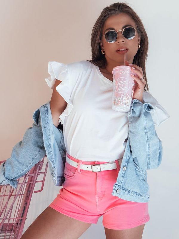 DStreet Szorty jeansowe damskie GLAMWEAR różowe Dstreet