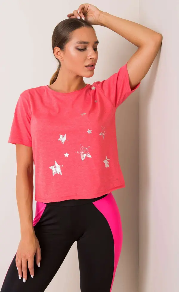 For Fitness T-shirt-131-TS-AMZ1010.62P-Coral