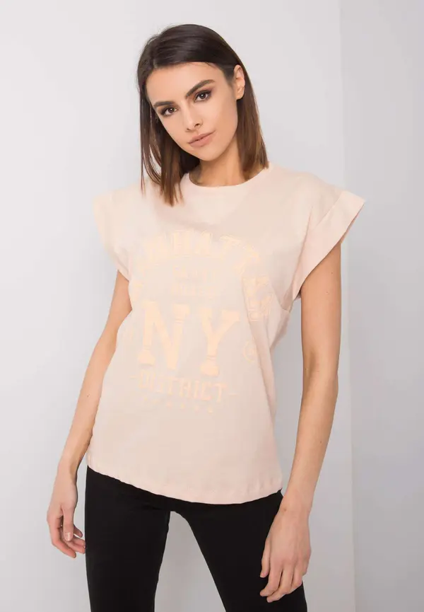 RUE PARIS T-shirt-157-TS-4163.72Peach