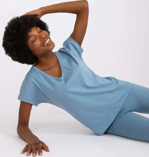 BASIC Feel Good T-shirt-AP-TS-A-004-light blue