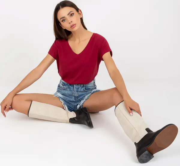 BASIC Feel Good T-shirt-B-014.04X-burgundy