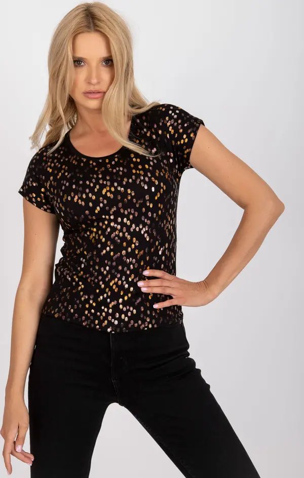 BERRAK T-shirt-BR-TS-8127-black-gold