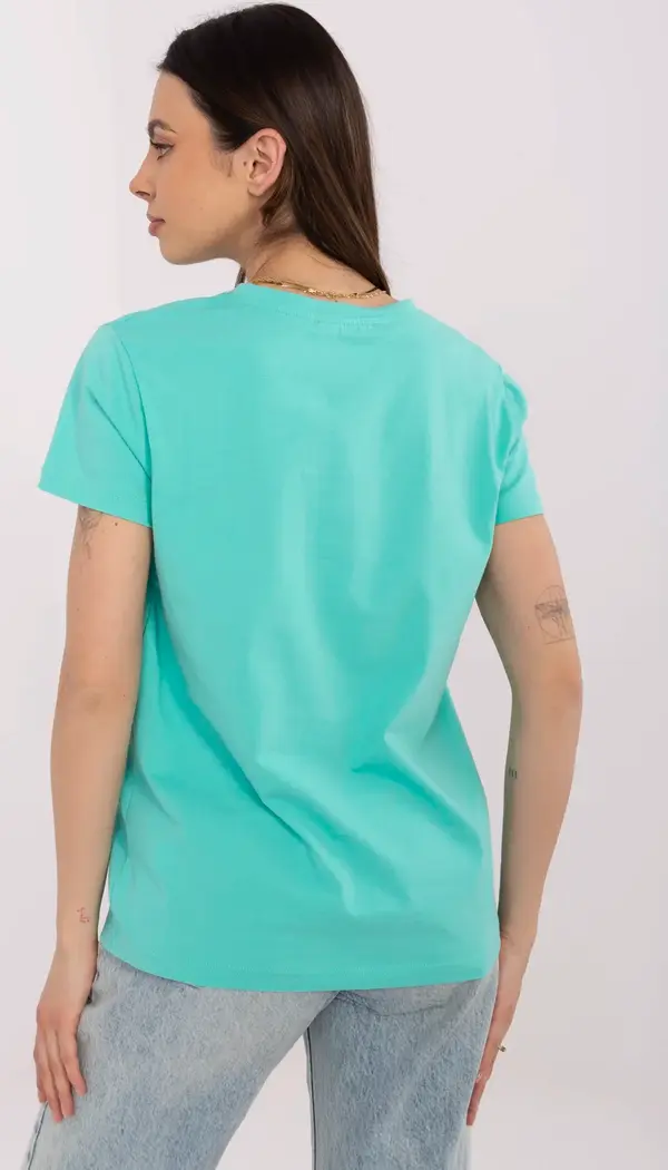 BASIC Feel Good T-shirt-CLM-TS-1640.87-Turquoise