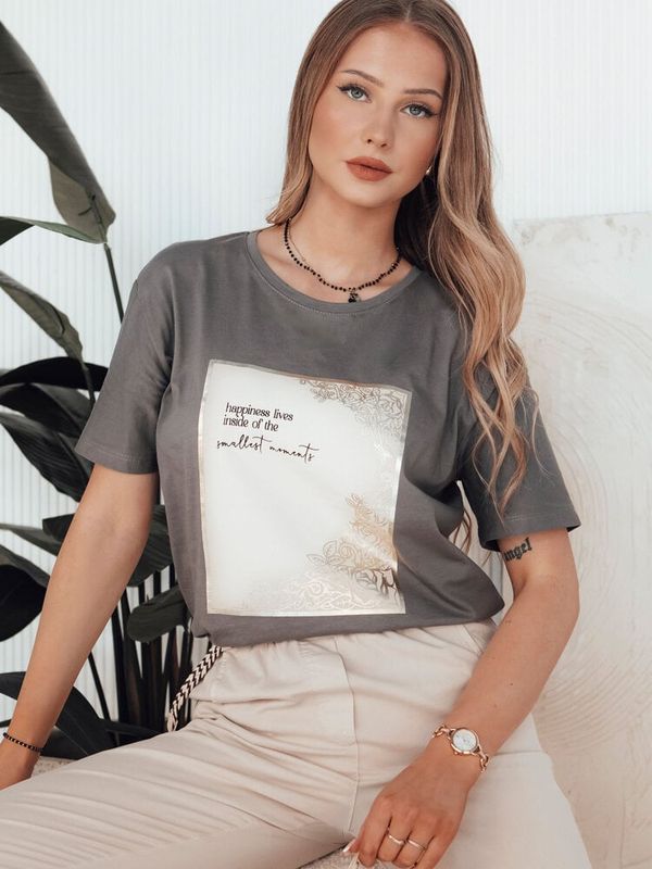 DStreet T-shirt damski CHANTE grafitowy Dstreet
