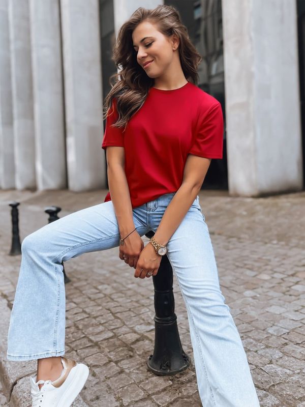 DStreet T-shirt damski MAYLA czerwony Dstreet