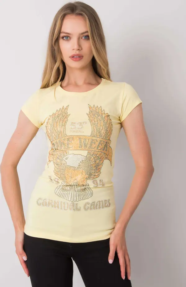 ex moda T-shirt-EM-TS-ES-21-533.16-light yellow