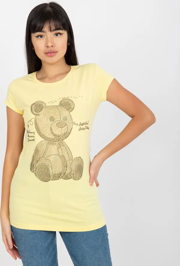 Lily Rose T-shirt-EM-TS-HS-21-531.20X-Light Yellow