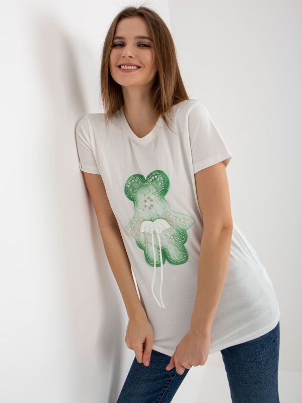 FANCY T-shirt-FA-TS-8500.19P-white-green