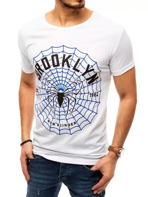 DStreet T-shirt męski biały z nadrukiem Dstreet