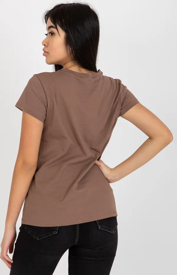 BASIC Feel Good T-shirt-RV-TS-4623.40-brown