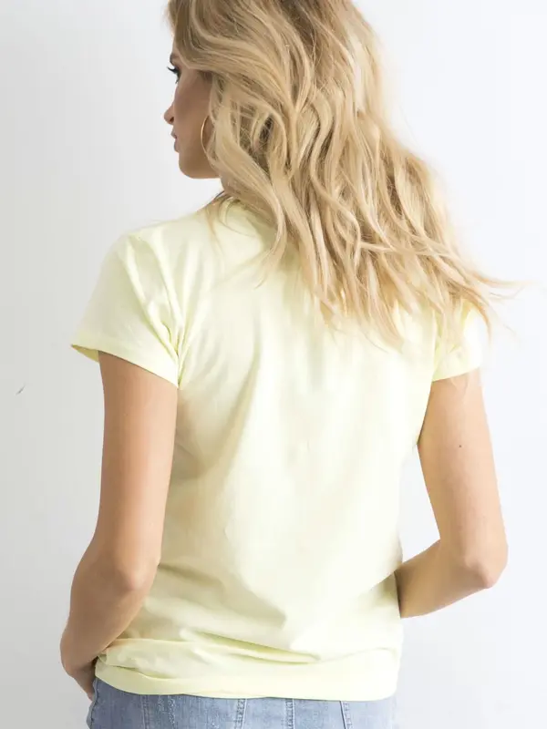 BASIC Feel Good T-shirt-RV-TS-4623.93-light yellow