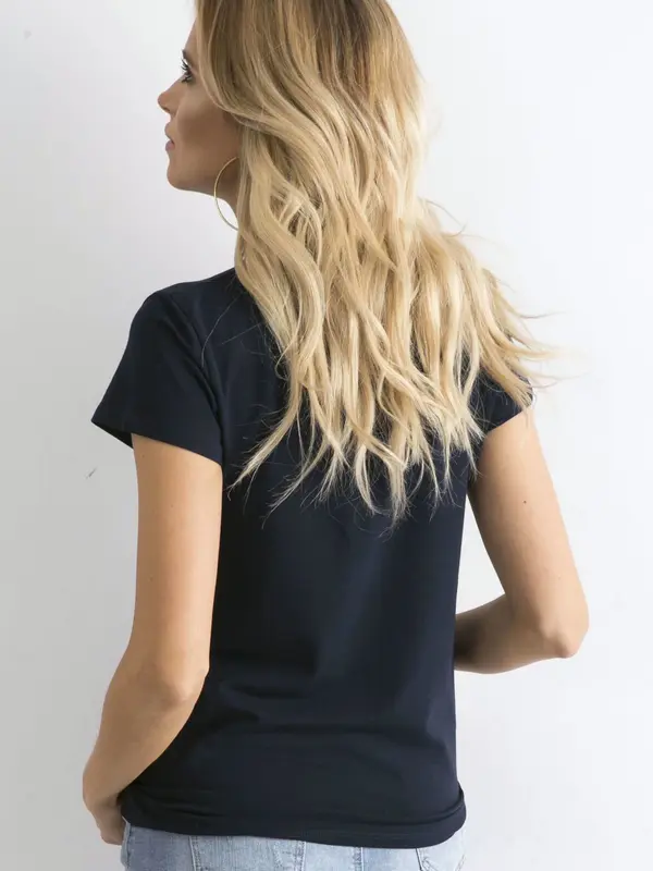 BASIC Feel Good T-shirt-RV-TS-4623.93-navy blue