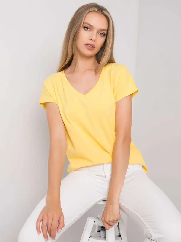 BASIC Feel Good T-shirt-RV-TS-4832.01P-yellow