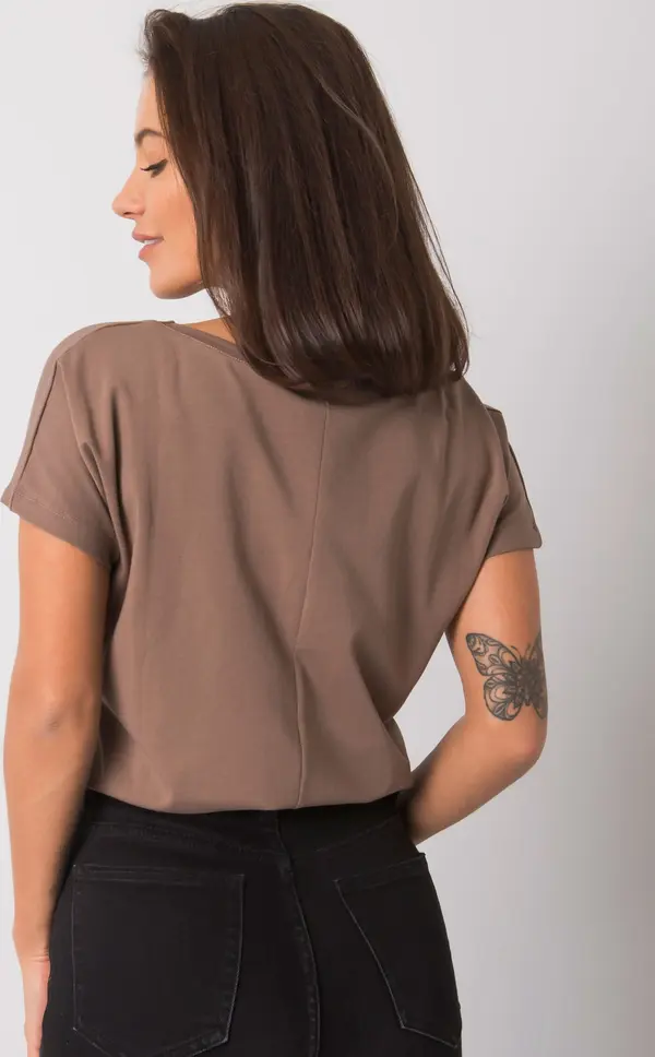 BASIC Feel Good T-shirt-RV-TS-4832.11P-brown