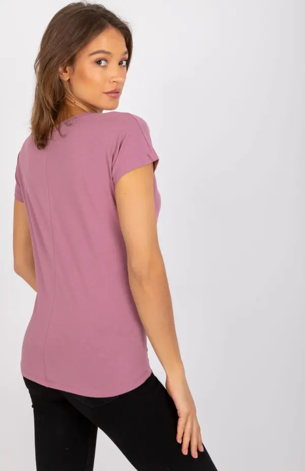 BASIC Feel Good T-shirt-RV-TS-4832.19P-dark pink
