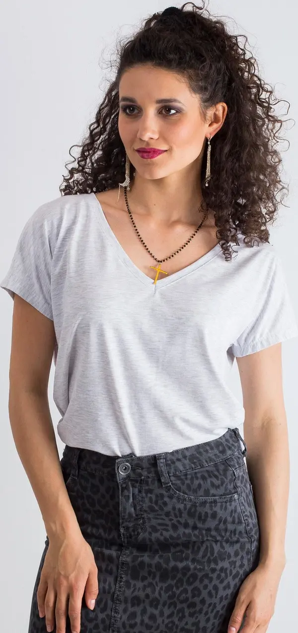 BASIC Feel Good T-shirt-RV-TS-4832.27P-light grey