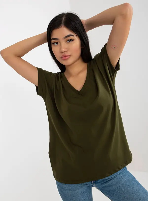 BASIC Feel Good T-shirt-RV-TS-4832.30-khaki