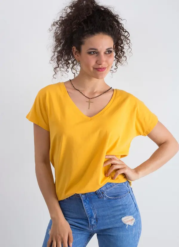 BASIC Feel Good T-shirt-RV-TS-4832.37P-Light Orange