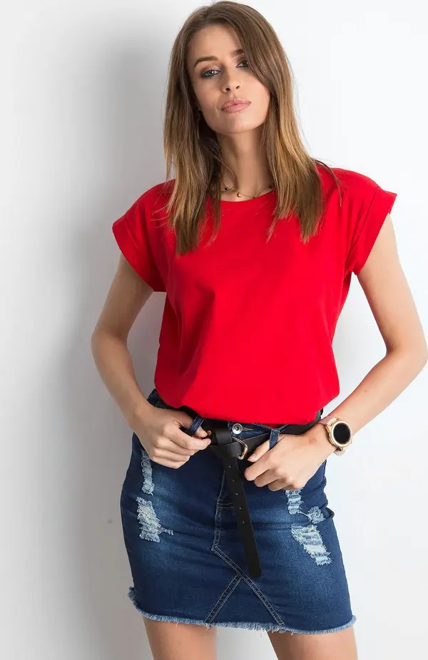 BASIC Feel Good T-shirt-RV-TS-4833.01P-red