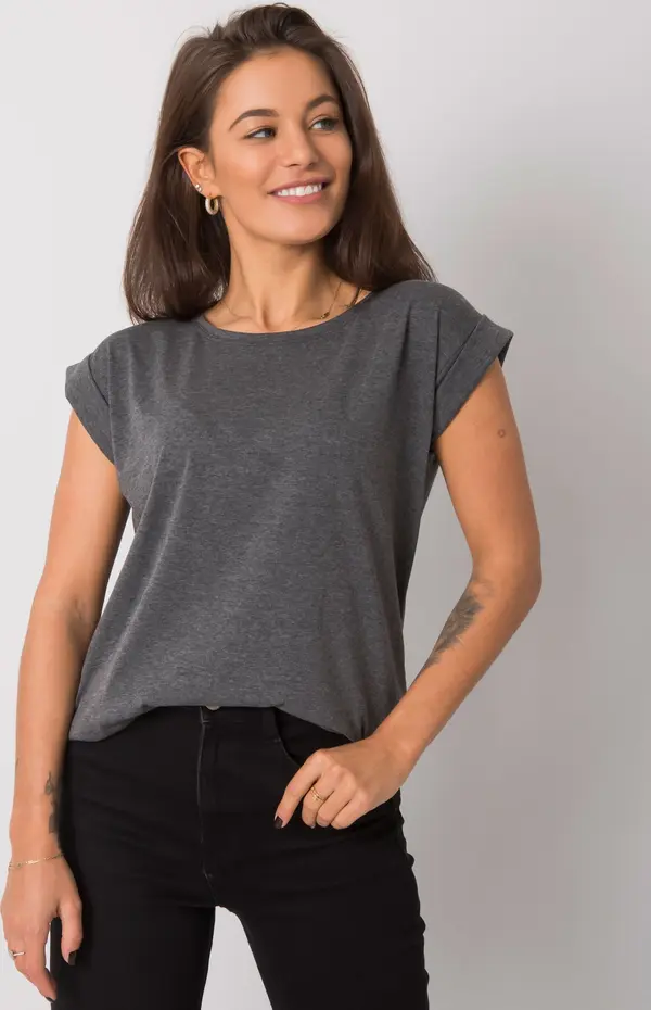 BASIC Feel Good T-shirt-RV-TS-4833.43P-dark grey