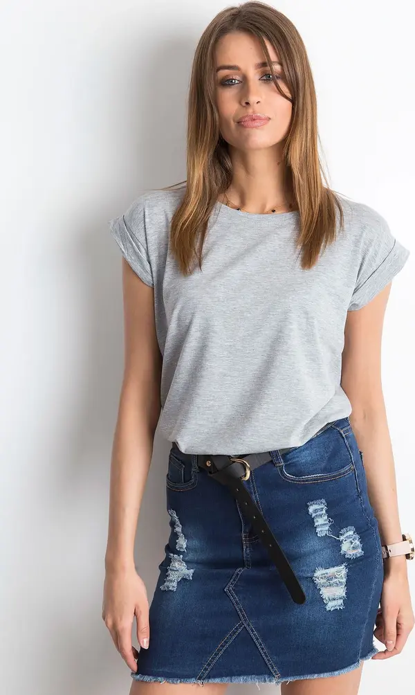 BASIC Feel Good T-shirt-RV-TS-4833.44P-grey