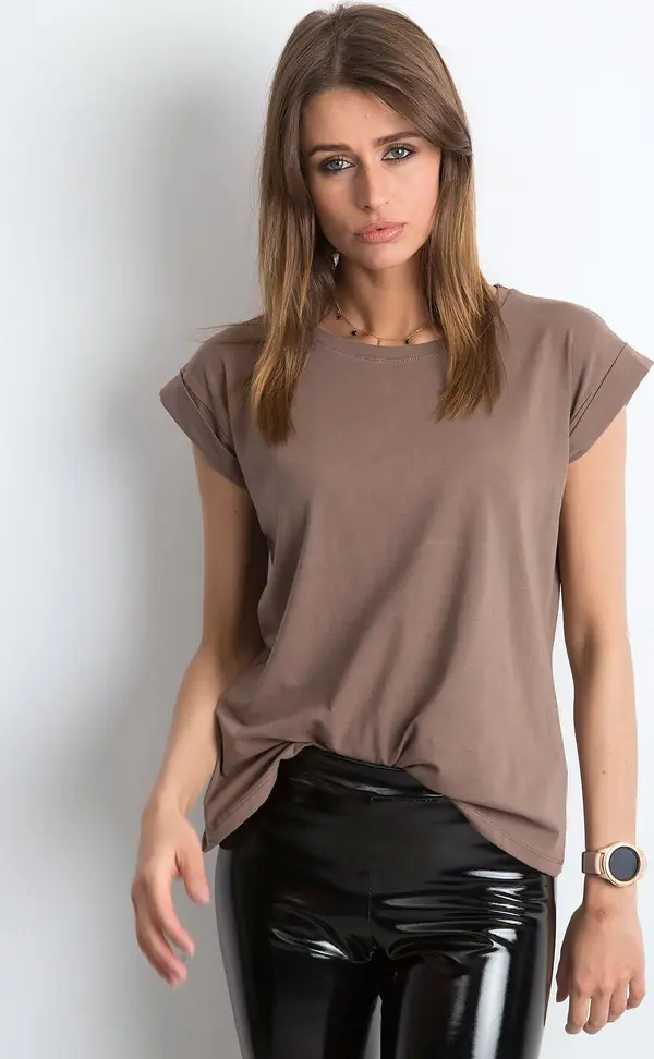 BASIC Feel Good T-shirt-RV-TS-4833.69P-brown