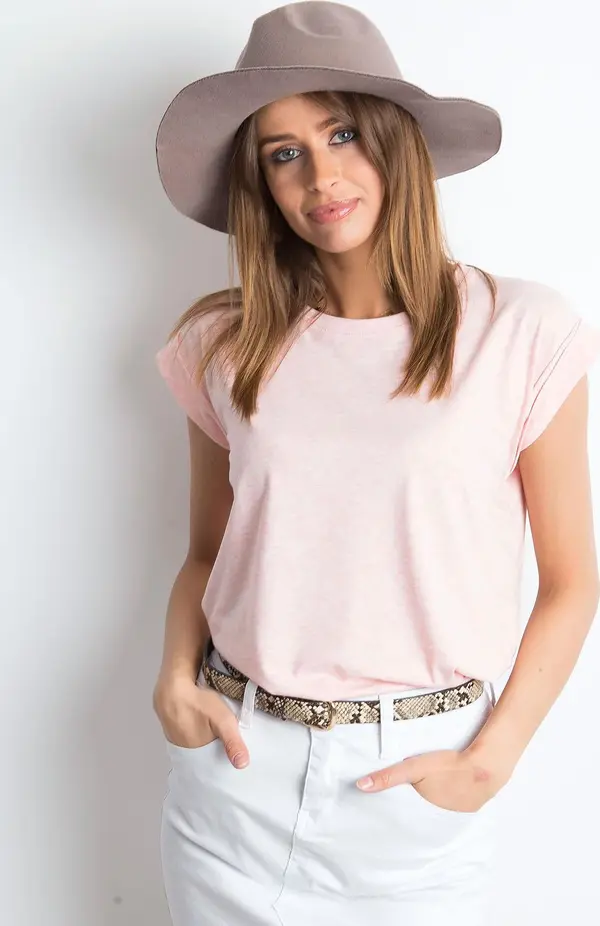 BASIC Feel Good T-shirt-RV-TS-4833.90P-light pink