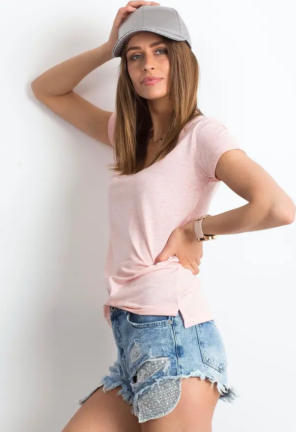 BASIC Feel Good T-shirt-RV-TS-4837.22P-light pink