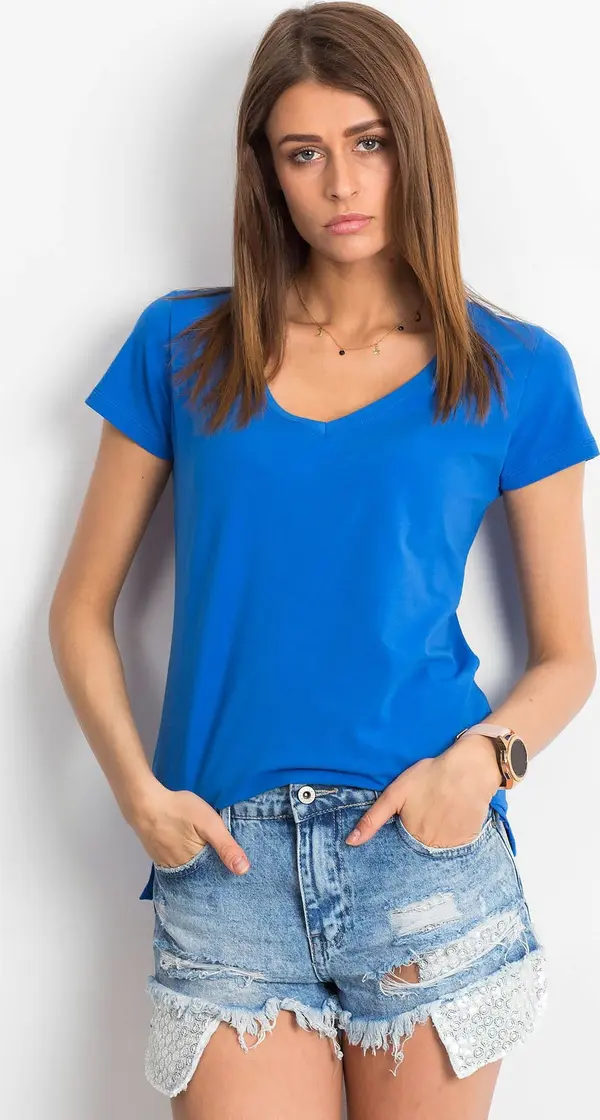 BASIC Feel Good T-shirt-RV-TS-4837.23P-dark blue