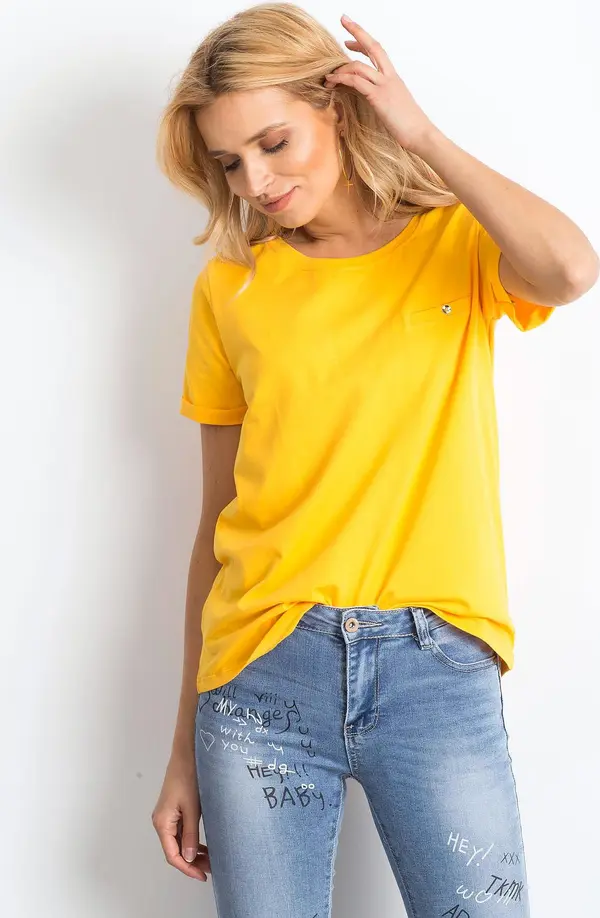 BASIC Feel Good T-shirt-RV-TS-4838.14P-Light Orange