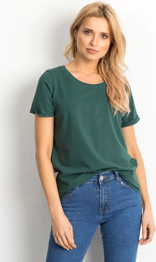 BASIC Feel Good T-shirt-RV-TS-4838.17P-dark green