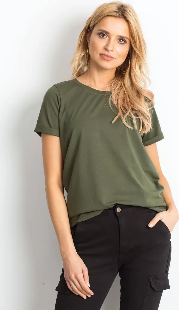 BASIC Feel Good T-shirt-RV-TS-4838.18P-khaki
