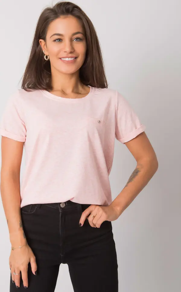 BASIC Feel Good T-shirt-RV-TS-4838.72P-light pink