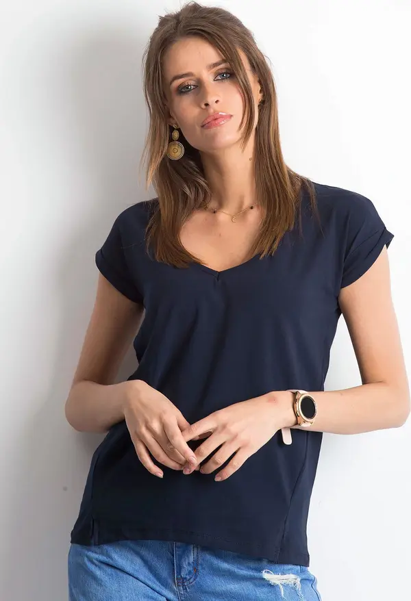 BASIC Feel Good T-shirt-RV-TS-4839.10P-navy blue