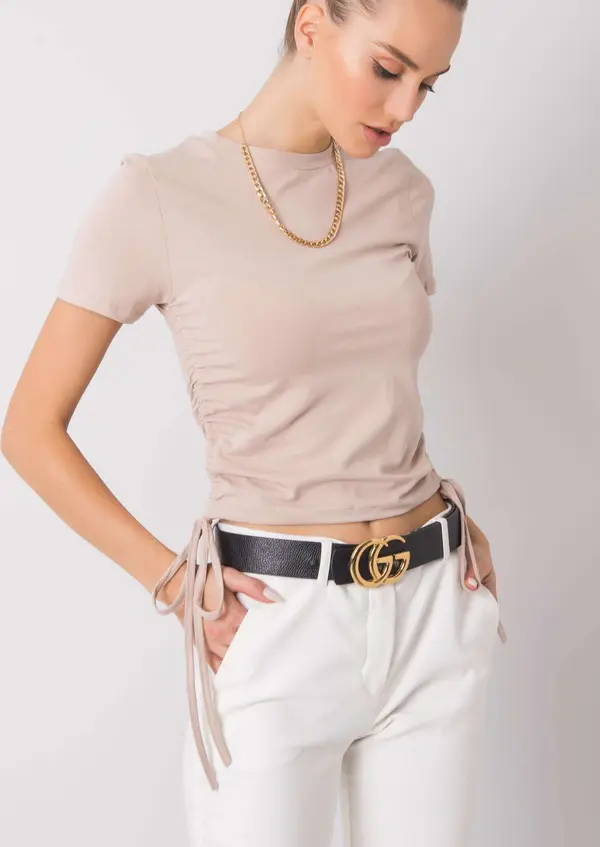 BASIC Feel Good T-shirt-RV-TS-5949.05-beige
