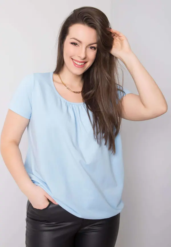 BASIC Feel Good T-shirt-RV-TS-6320.85P-Light Blue