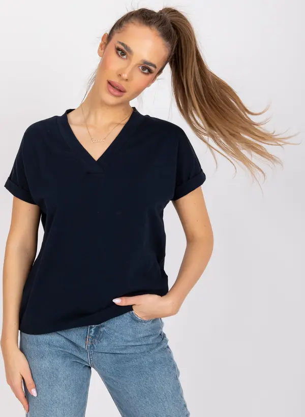 BASIC Feel Good T-shirt-RV-TS-7666.19-navy blue