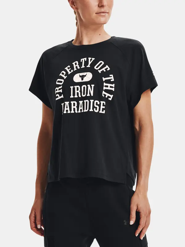 Under Armour T-shirt Under Armour UA Prjct Rock Property Of SS-BLK - Women