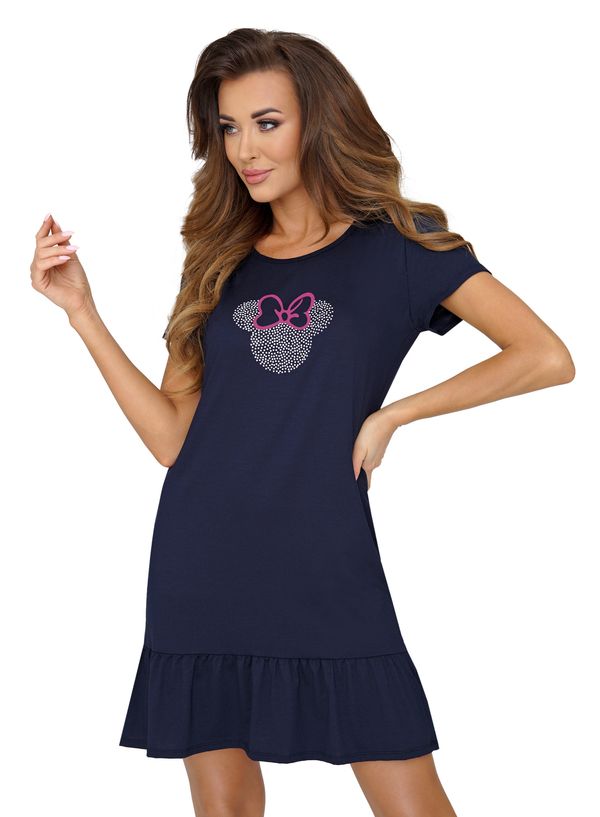 Donna T-shirt with mouse dark blue navy