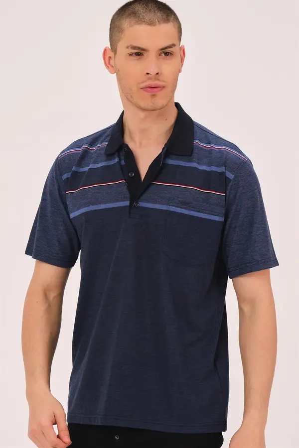 dewberry T0721 DEWBBERY MEN'S T-SHIRT-INDIGO