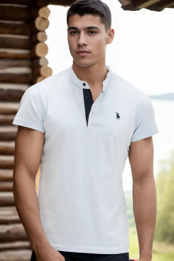 dewberry T9560 DEWBERRY T-SHIRT-LIGHT BLUE
