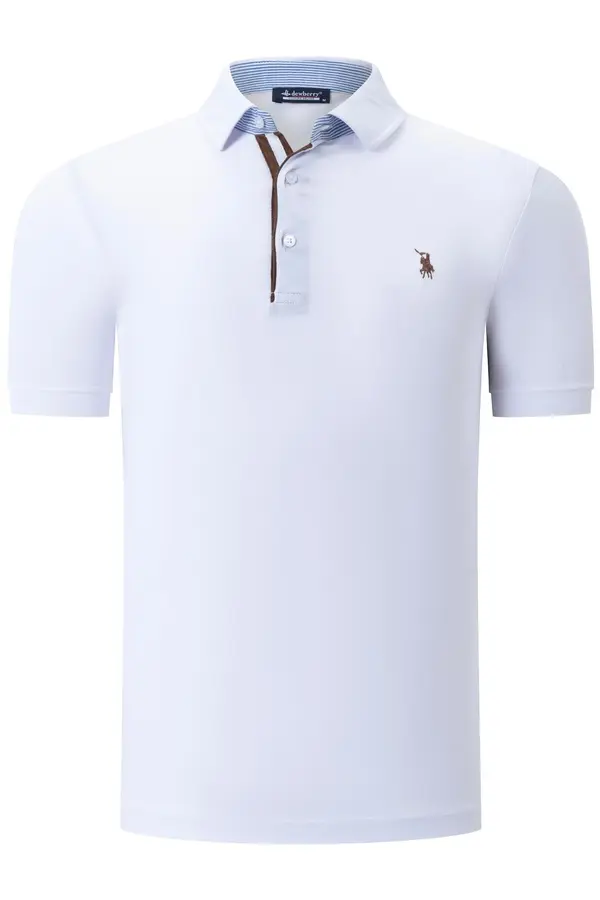 dewberry T9582 DEWBERRY MEN'S T-SHIRT-WHITE