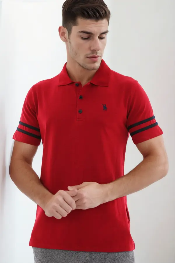 dewberry T9585 DEWBERRY MEN'S T-SHIRT-BURGUNDY