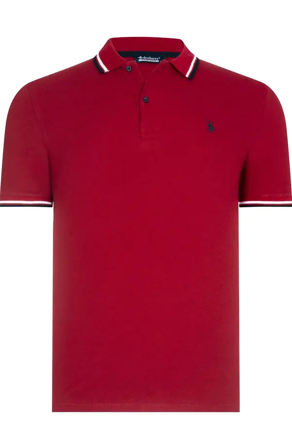 dewberry T9594 DEWBERRY MEN'S T-SHIRT-BURGUNDY