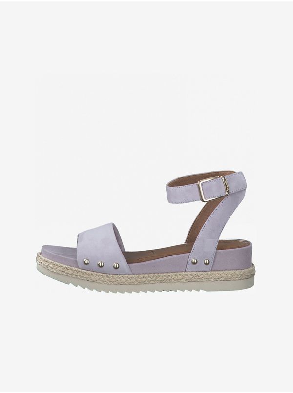 Tamaris Tamaris Light Purple Leather Sandals for Women - Ladies
