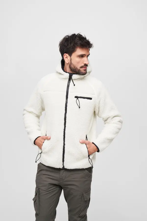 Brandit Teddyfleece Worker Jacket White