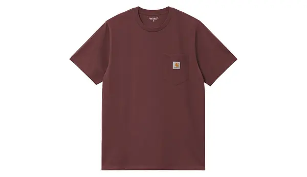 Carhartt Wip Тениска Carhartt WIP с джоб бордо